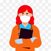 医生带面具卡通 面部毛发 水彩画-空若网 医生带面具卡通 面部毛发 水彩画-空若网