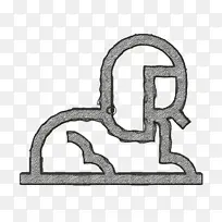 狮身人面像 埃及图标 线条-空若网 狮身人面像 埃及图标 线条-空若网