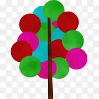 卡通树 抽象树 水彩画-空若网 卡通树 抽象树 水彩画-空若网