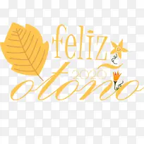 快乐秋天 徽标 黄色-空若网 快乐秋天 徽标 黄色-空若网