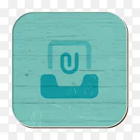 电子邮件图标 收件箱图标 绿松石色-空若网 电子邮件图标 收件箱图标 绿松石色-空若网