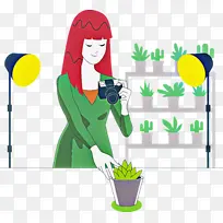 摄像师 绘图 水彩画-空若网 摄像师 绘图 水彩画-空若网