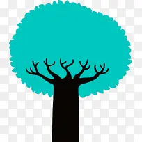 卡通树 抽象树 水彩画-空若网 卡通树 抽象树 水彩画-空若网