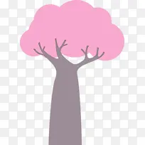 抽象树 卡通树 水彩画-空若网 抽象树 卡通树 水彩画-空若网