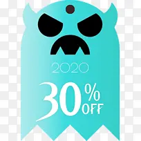 万圣节折扣 标志 水彩画-空若网 万圣节折扣 标志 水彩画-空若网