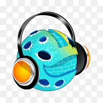 耳机 水彩画 电脑-空若网 耳机 水彩画 电脑-空若网