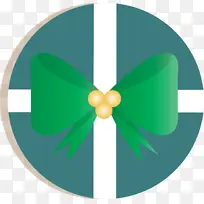 圣诞礼物蝴蝶结 绿色 对称-空若网 圣诞礼物蝴蝶结 绿色 对称-空若网
