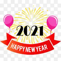 新年快乐 徽标 黄色-空若网 新年快乐 徽标 黄色-空若网