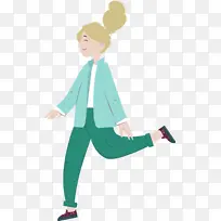 卡通女孩 卡通女人 绿色-空若网 卡通女孩 卡通女人 绿色-空若网