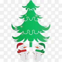 圣诞树 雪人 圣诞节-空若网 圣诞树 雪人 圣诞节-空若网