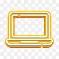 笔记本电脑图标 媒体技术图标 黄色-空若网 笔记本电脑图标 媒体技术图标 黄色-空若网