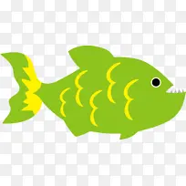 卡通 绿色 鱼类-空若网 卡通 绿色 鱼类-空若网