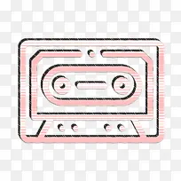 磁带图标 音频和视频图标 线-空若网 磁带图标 音频和视频图标 线-空若网