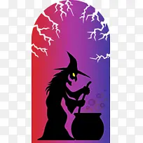 万圣节快乐 线条艺术 水彩画-空若网 万圣节快乐 线条艺术 水彩画-空若网