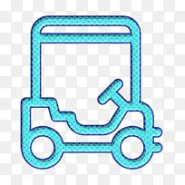 车辆和运输图标 高尔夫球车图标 线条-空若网 车辆和运输图标 高尔夫球车图标 线条-空若网