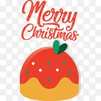 圣诞快乐草莓文本红色水果线条几何数学-空若网 圣诞快乐草莓文本红色水果线条几何数学-空若网