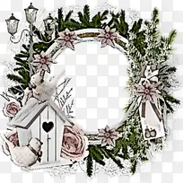 花环 圣诞节 树枝-空若网 花环 圣诞节 树枝-空若网