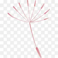 蒲公英 线条 红色-空若网 蒲公英 线条 红色-空若网