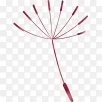 蒲公英 线条 红色-空若网 蒲公英 线条 红色-空若网