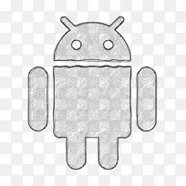 安卓图标 标志图标 线条艺术-空若网 安卓图标 标志图标 线条艺术-空若网