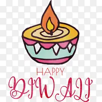 快乐排灯节 快乐迪帕瓦利 水彩画-空若网 快乐排灯节 快乐迪帕瓦利 水彩画-空若网