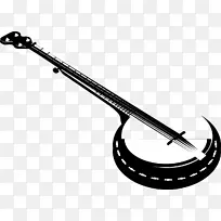 班卓蓝草剪贴画.乐器-空若网 班卓蓝草剪贴画.乐器-空若网