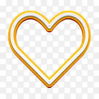 心形图标 爱情图标 黄色-空若网 心形图标 爱情图标 黄色-空若网