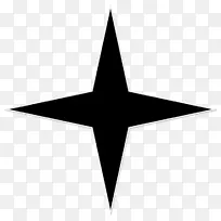 三角形星符号对称-黑色星-空若网 三角形星符号对称-黑色星-空若网