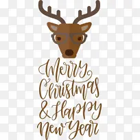 圣诞快乐 新年快乐 驯鹿-空若网 圣诞快乐 新年快乐 驯鹿-空若网