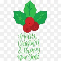 圣诞快乐 新年快乐 花卉设计-空若网 圣诞快乐 新年快乐 花卉设计-空若网