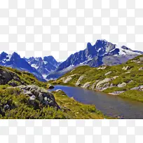 山景 水 阿尔卑斯山-空若网 山景 水 阿尔卑斯山-空若网