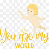 你是我的世界 情人节 水彩画-空若网 你是我的世界 情人节 水彩画-空若网