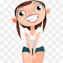 滑稽的微笑卡通幽默快乐的女人-空若网 滑稽的微笑卡通幽默快乐的女人-空若网