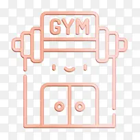 健身房图标 线条 米-空若网 健身房图标 线条 米-空若网