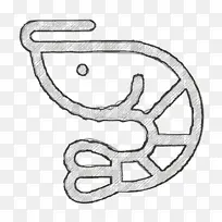 虾形图标 餐厅图标 线条艺术-空若网 虾形图标 餐厅图标 线条艺术-空若网