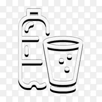 健康线条工艺图标 杯子图标 线条艺术-空若网 健康线条工艺图标 杯子图标 线条艺术-空若网