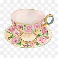 茶杯餐具茶会茶壶水彩画蛋糕-空若网 茶杯餐具茶会茶壶水彩画蛋糕-空若网