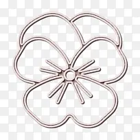 花卉图标 对称 线条-空若网 花卉图标 对称 线条-空若网