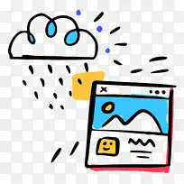 卡通 黄色 线条-空若网 卡通 黄色 线条-空若网