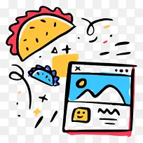 卡通 黄色 线条-空若网 卡通 黄色 线条-空若网