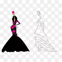 服装时尚设计时尚插画-空若网 服装时尚设计时尚插画-空若网