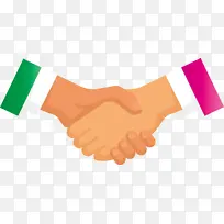 握手 线条 米-空若网 握手 线条 米-空若网