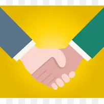 握手 黄色 线条-空若网 握手 黄色 线条-空若网
