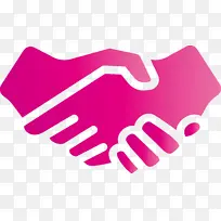 握手 标志 线条-空若网 握手 标志 线条-空若网