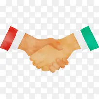 握手 水彩画 油漆-空若网 握手 水彩画 油漆-空若网