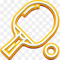 球拍图标 爱好图标 黄色-空若网 球拍图标 爱好图标 黄色-空若网