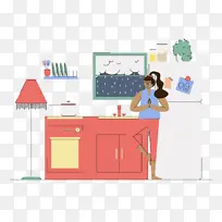 厨房 厨房背景 卡通-空若网 厨房 厨房背景 卡通-空若网