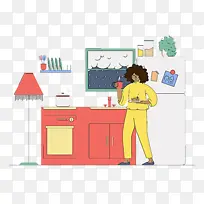 厨房 厨房背景 卡通-空若网 厨房 厨房背景 卡通-空若网