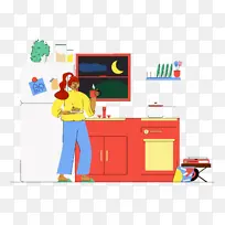 厨房 厨房背景 卡通-空若网 厨房 厨房背景 卡通-空若网