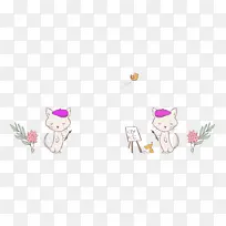 卡通猫 花 卡通-空若网 卡通猫 花 卡通-空若网